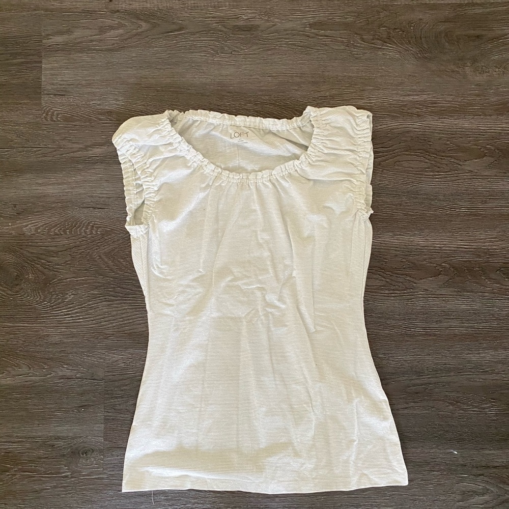 White Sleeveless Shirt - Ann Taylor LOFT